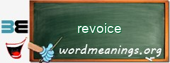 WordMeaning blackboard for revoice